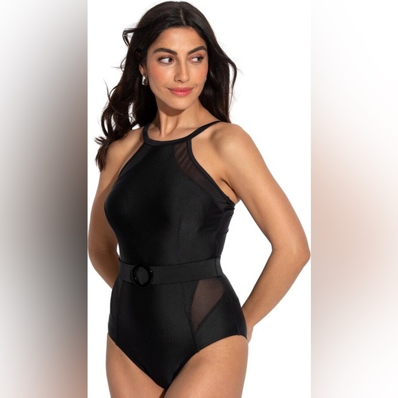 Beachsissi Black Halter One Piece NWT - Picture 3 of 7